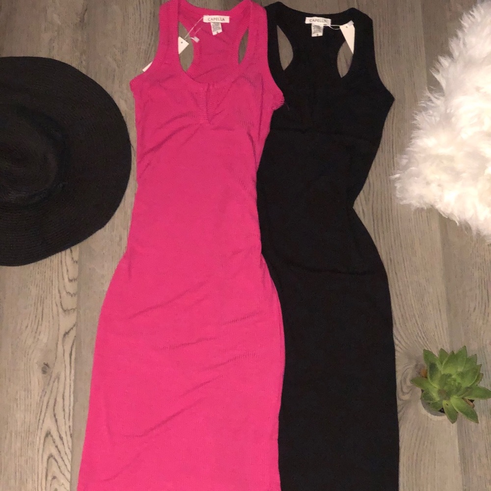 Ribbed T Back Dresses